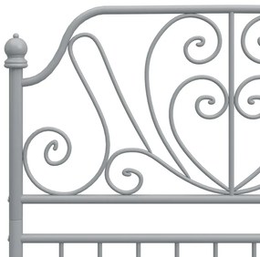 Estrutura de cama 90x200 cm metal cinzento