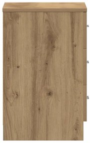 Mesa cabeceira 38x35x55 cm derivados madeira carvalho artisiano