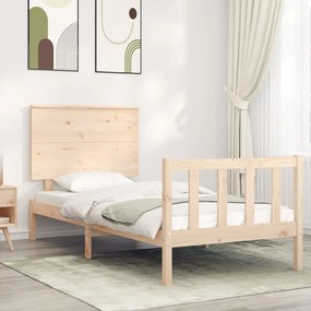 vidaXL Cama sem colchão 100x200 cm madeira de pinho maciça