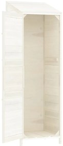 Abrigo de jardim 55x52x174,5 cm madeira de abeto maciça branco