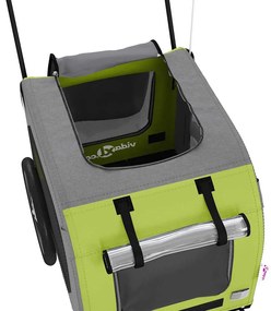 Trajeto para Bicicleta de Animais , Verde e Cinza, feito de Tecido Oxf