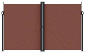 Toldo lateral retrátil 200x1200 cm castanho