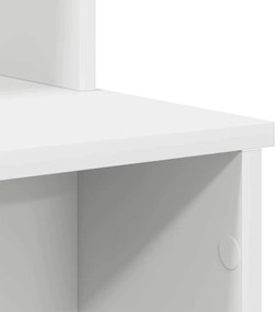 Mesa com Armazenamento Branca 120.5x44x88.5 cm Madeira Reconstituída