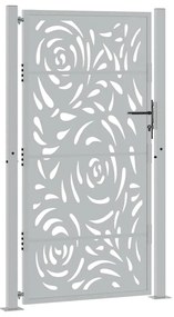 Portão de jardim 105x180 cm design de chama de aço resistente