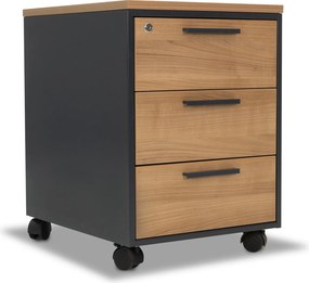 Bloco de Gavetas Rodado com Frentes em Melamina 438x530x580 mm - Endow