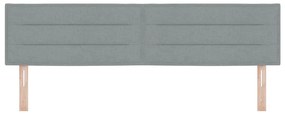 Cabeça de Cama Design de Linhas Cinza Claro 90 cm Tecido