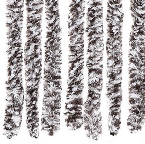 Cortina anti-insetos 100x230 cm chenille castanho e bege
