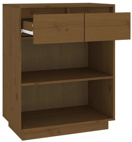Armário consola 60x34x75 cm pinho maciço castanho mel