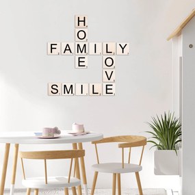 Acessório Decorativo de Parede Scrabble Set – Preto e Branco – 95 x 95