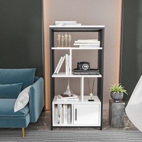 Estante Valero – Branco/Preto – 60x120x29,6 cm
