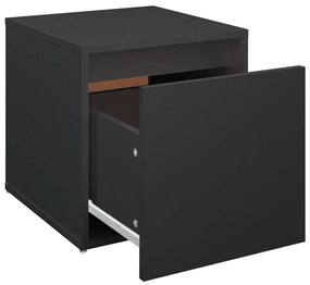 Caixa com gaveta 40,5x40x40 cm derivados de madeira preto