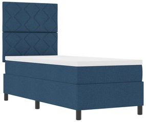 Cama Box Spring com Colchão Azul 80x200 cm Tecido