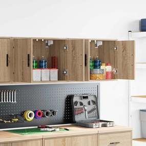 vidaXL Armários de parede para garagem 2pcs derivados de madeira