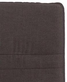 Cadeiras de jantar 4 pcs tecido castanho-escuro