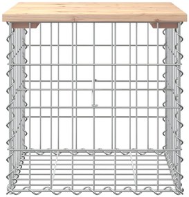 Banco de jardim c/ design gabião 43x44x42 cm pinho maciço