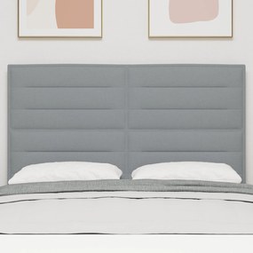 Cabeceira Design Linhas Cinza Claro 140 cm Tecido