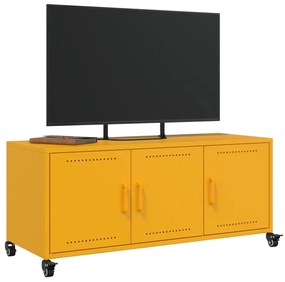 Móvel de TV 100,5x39x43,5 cm aço amarelo mostarda