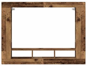 Armário de TV Montado na Parede Madeira Velha 152x22x113 cm
