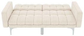 Sofá-cama tecido creme