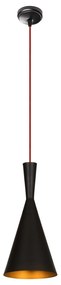 Candeeiro de Teto Elmas – Preto e Vermelho – 19 cm x 140 cm