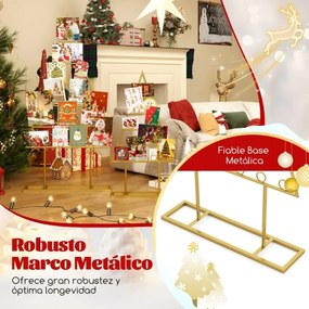 Conjunto de 2 suportes para cartões ou fotos em forma de árvore de Natal com 36 clipes redondos de metal dourados