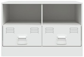 Móveis de TV 2 pcs 67x39x44 cm aço branco