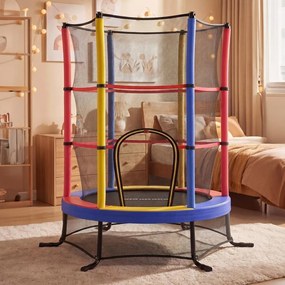 Trampolim infantil, trampolim de jardim de 174 cm com rede de segurança Multicolorido
