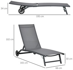 Conjunto de 2 Espreguiçadeiras Reclináveis de Jardim Espreguiçadeiras