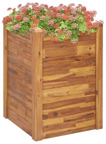 vidaXL Vaso/floreira de jardim 60x60x84 cm madeira de acácia maciça