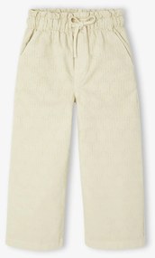 Calças largas com estampado às bolinhas. cru