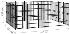 Canil de exterior 18,43 m² aço