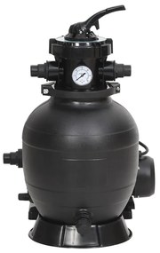 Filtro de areia para piscina com pré-filtro preto