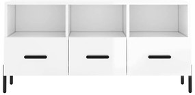 Móvel para TV 102x36x50 cm derivados madeira branco brilhante