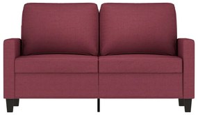Sofá de 2 lugares tecido 120 cm vermelho tinto
