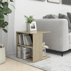 vidaXL Mesa de apoio 45x45x48 cm contraplacado cor carvalho sonoma
