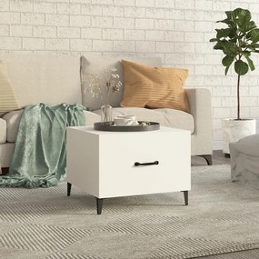 vidaXL Mesa de centro com pernas de metal 50x50x40 cm branco