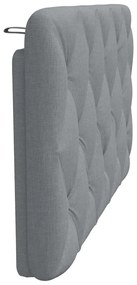 Almofadão de cabeceira 100 cm tecido cinzento-claro