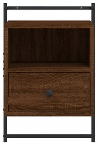Mesas cabeceira 2 pcs 40x30x61 deriv. madeira carvalho castanho