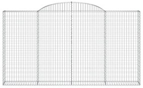 Cestos gabião arqueados 9pcs 300x30x160/180cm ferro galvanizado