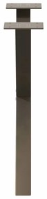 Pés para mesa de centro em formato de X, 2 peças, aço natural, 50x(42-