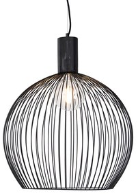 Candeeiro de suspensão redondo inteligente preto 50 cm com Wi-Fi G95 - Dos