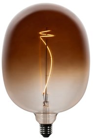 Conjunto de 5 lâmpadas LED E27 reguláveis G170 castanhas 4,9W 130 lm 1800K
