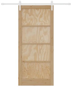 Porta de Correr vidaXL com Conjunto de Ferragens 93x211 cm Madeira Mac