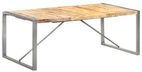 vidaXL Mesa de jantar 200x100x75 cm madeira de mangueira maciça áspera