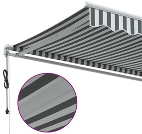 Toldo retrátil automático 350x250 cm antracite e branco