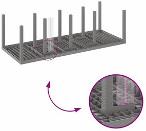 Mesa de Jardim vidaXL Cinzento-claro 250x100x73 cm Rattan Sintético