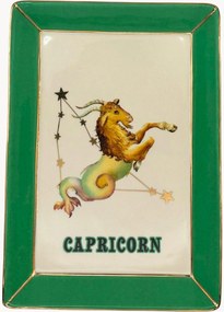 Bandeja decorativa em porcelana fine bone china Capricorn