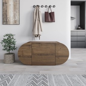 Hall Stand Berlin BA – Nogueira e Branco – 120x200x35 cm