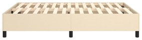 Estrutura de cama sem colchão 140x200 cm tecido cor creme