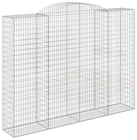 Cestos gabião arqueados 15 pcs 300x50x220/240 ferro galvanizado